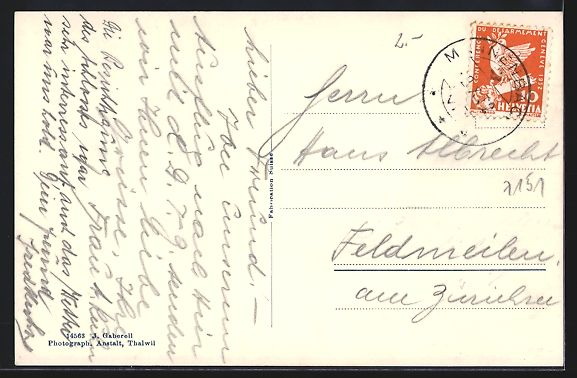 Cartoline postali: Mannenbach, Hotel Pension Schiff, Blick  – Usato da Berlin venduto da bartko-reher 1