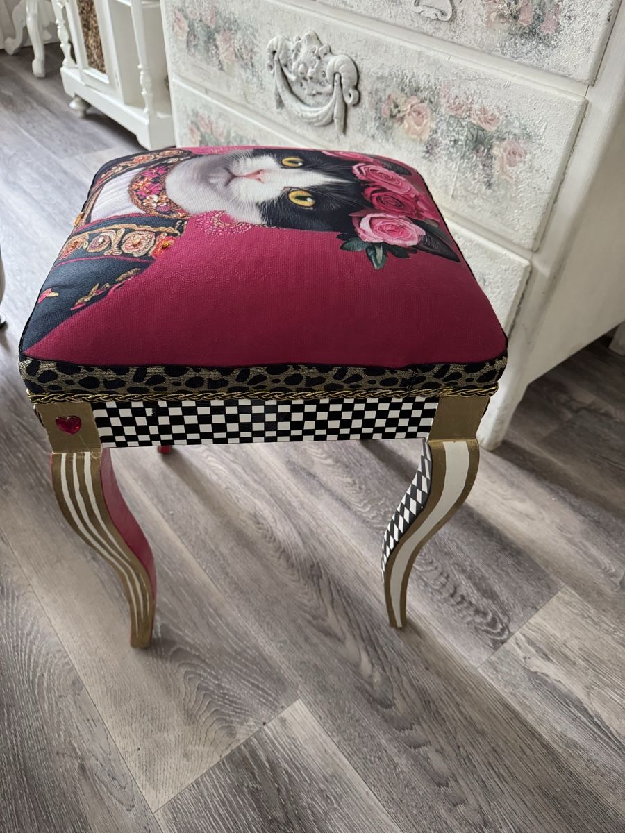Hocker: Einzigartiger Unikat Hocker/Stuhl – Gebraucht aus Niederurnen von Chanel40 3