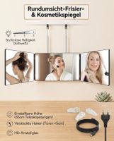 360° LED 3-Wege-Spiegel für Haareschneiden & Styling