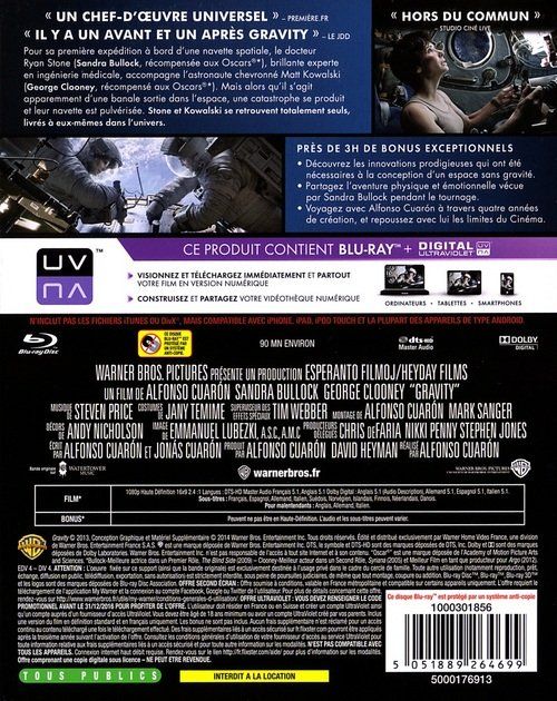 Tutti i DVDs: GRAVITY – Nuovo (secondo la descrizione) da Bursins venduto da Adabel 1