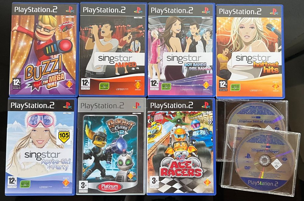 9x PS2 Games (Singstar, Buzz, Ace Racers, Ratchet&Clank) (Gebraucht) in ...