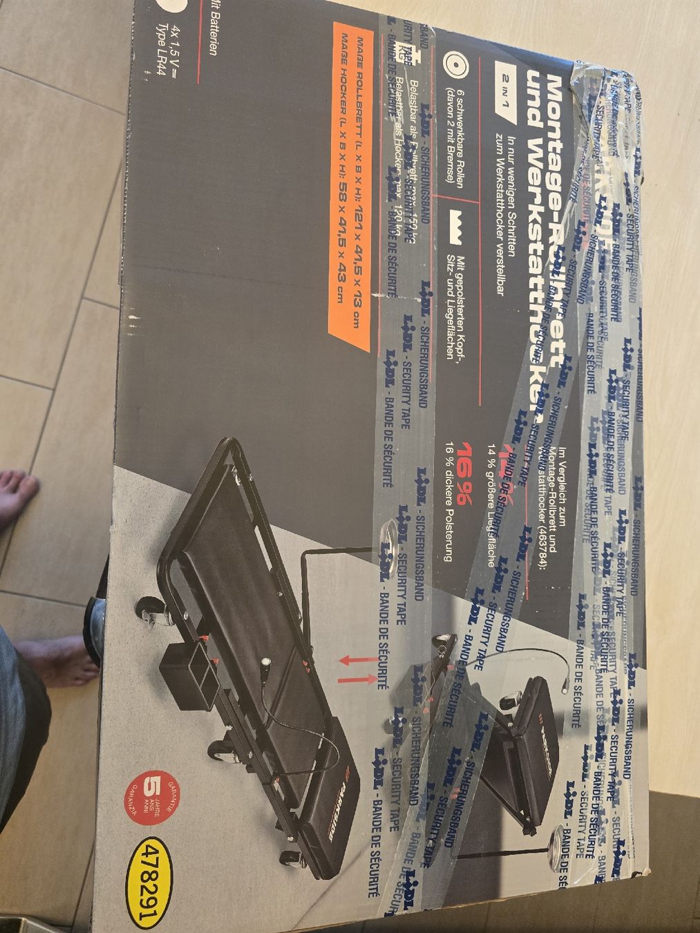 Parkside Tutti gli attrezzi: Montage-Rollbrett und Werkstatthocker 2in1 – Usato da Aesch LU venduto da mic_v9ts