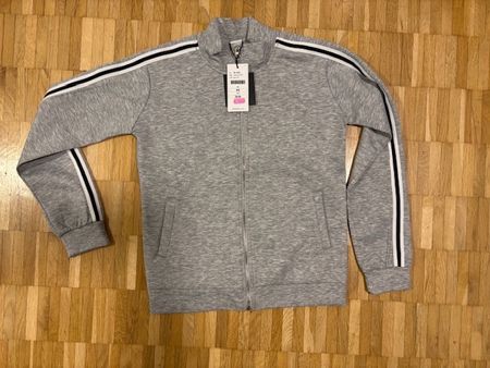 Trainerjacke, hellgrau mit Streifen,Soda von Zebra, Dame, XS