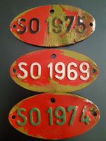 Fahrrad Nr Solothurn 1969,1974,1975