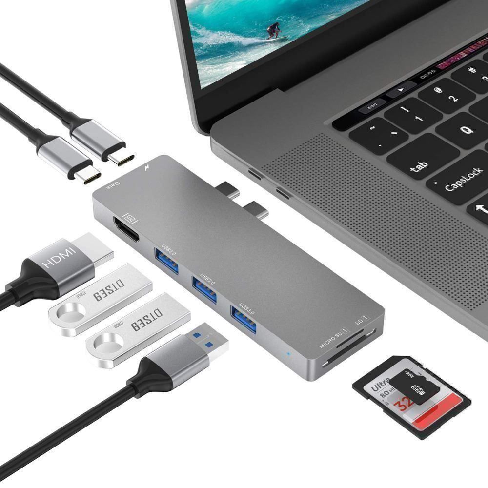 Unità & Adattatore: MacBook USB-C Hub 8in1 Type C Adapter – Nuovo (secondo la descrizione) da Thun venduto da coverall