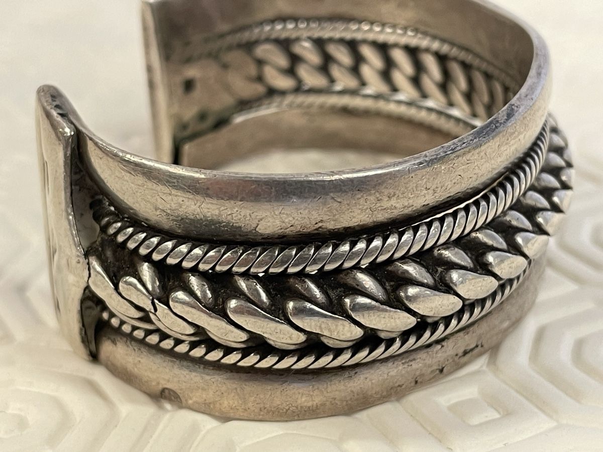 Bracelet Ancien En Argent 925 Poiçonné - Longueur Ajustable