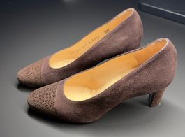 Elegante Wildleder Pumps Bruno Magli, Gr. 34.5, Braun