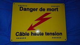 Panneau danger de Mort / panneau en métal