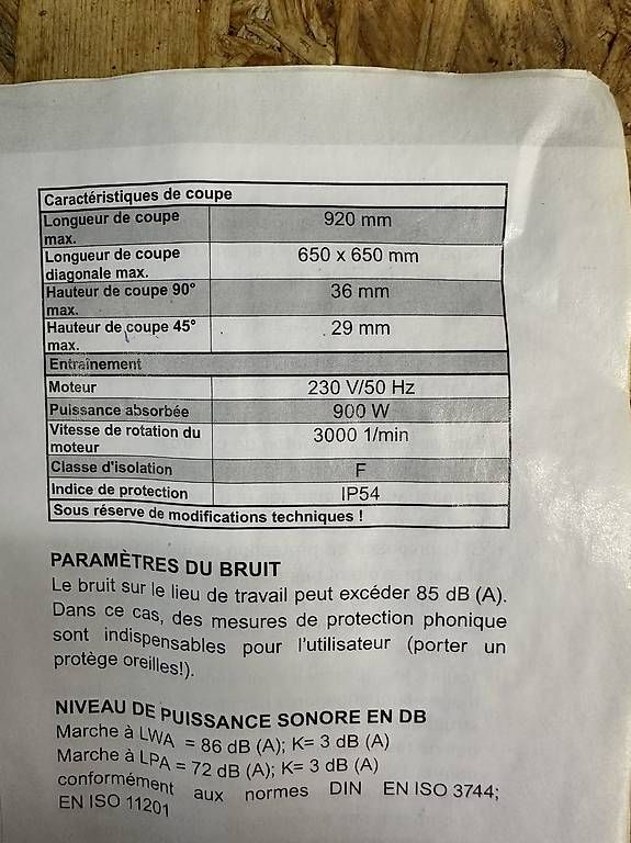Scheppach Tutti gli attrezzi: Coupe carreaux – Usato da Bussy FR venduto da sebest 3