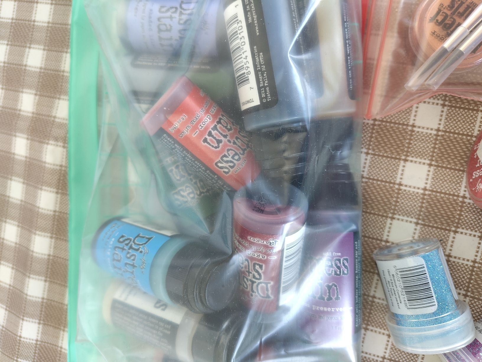Kit bricolage: Bastelmaterial Stifte, Farben, Embossing, Schablonen Konvolu – Usato da Birsfelden venduto da Aline040 5