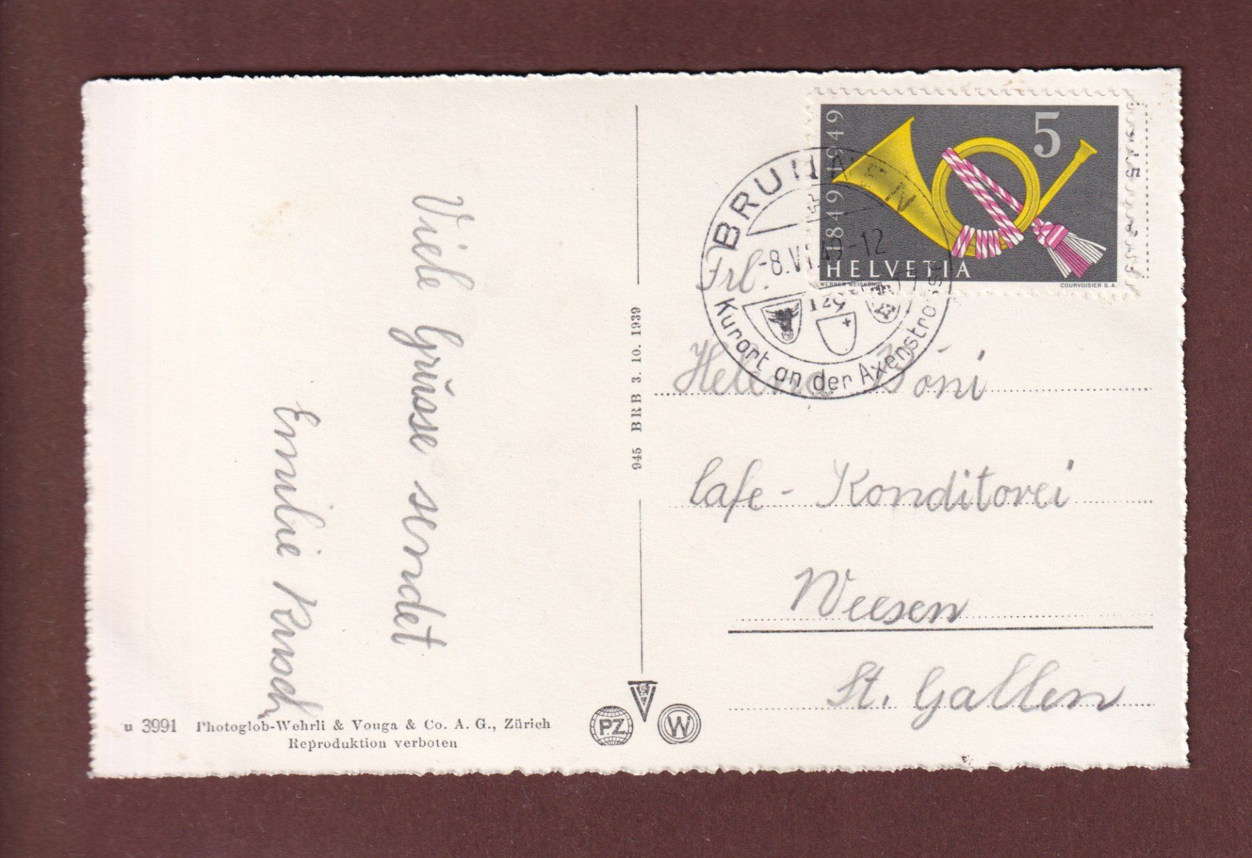 Cartes postales: SCHILLERSTEIN mit Brunnen - 1949 – D'occasion à Pully par nicecards-shop 1
