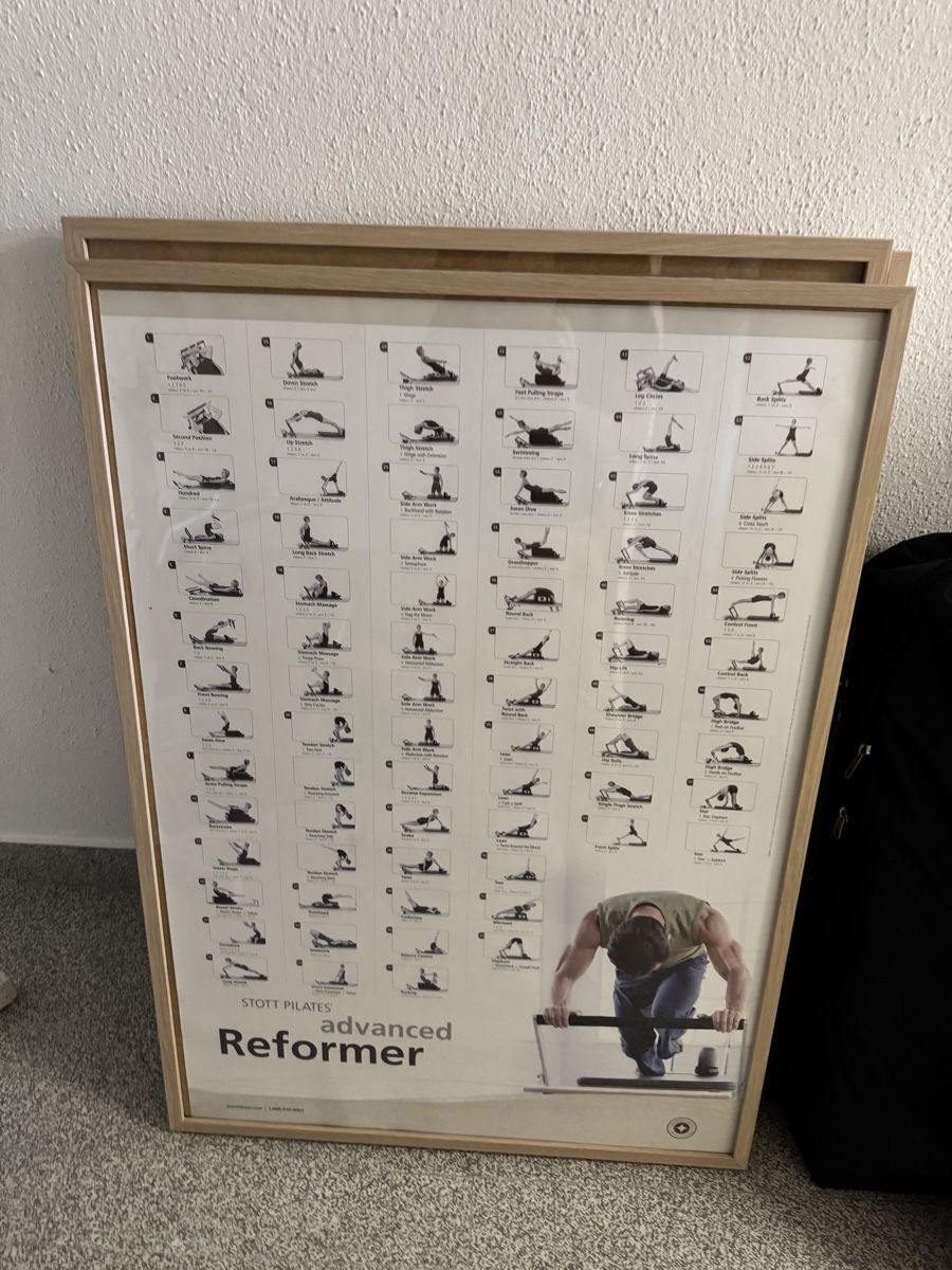 Poster & Bilder: Original STOTT PILATES Anatomie Poster mit Holzrahmen – Gebraucht aus Au ZH von sha_dqx2