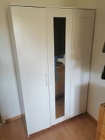 BRIMNES Kleiderschrank 3-türig mit Spiegel, weiß