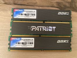 Patriot DDR2 RAM 3×1 GB PC2