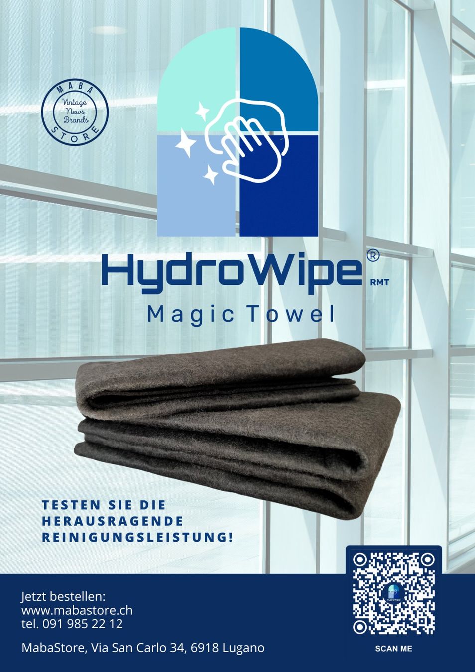 Altro per la casa: Fensterputzen leicht gemacht - HydroWipe Magic Towel – Nuovo e nell'imballaggio originale da Figino venduto da MabaStore24 2
