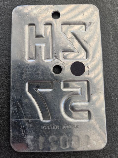 Sachs Insegne: Velonummer ZH 57 plaque Velo – Usato da Schenkon venduto da Uhu007 1