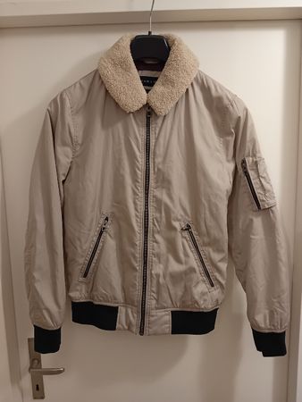 ZARA Herren Bomberjacke Sommer Teddyfutter Übergangsjacke M