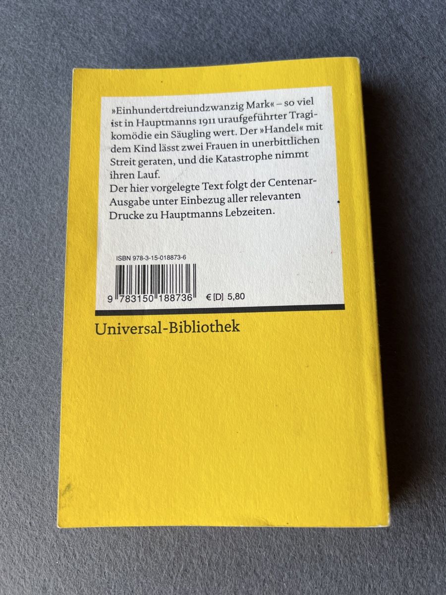 Libri: Gerhart Hauptmann "Die Ratten" - Reclam – Usato da Kirchberg BE venduto da Bergdorf16 1
