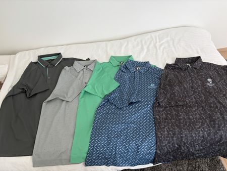 5 Golf-Poloshirts Grösse XL