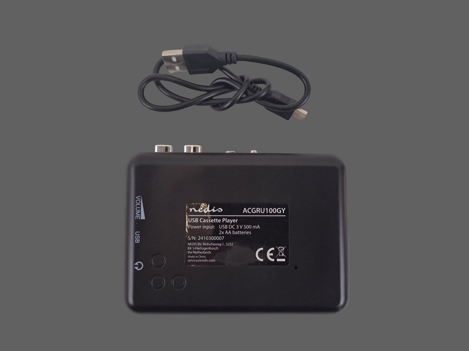 Lettore multimediale portatile: NEDIS USB Cassette Player Typ ACGRU100GY – Nuovo (secondo la descrizione) da Männedorf venduto da Restwert_Maennedorf 1