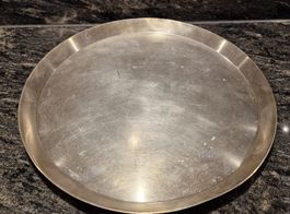 Wellner-Söhne Platte, versilbert, Durchmesser 30cm, Vintage!