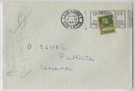 Maschinenstempel Nr. 4.1.30 fr , Lausanne 3.IX.1925