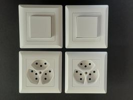 Hager Kallysto Steckdosen/Schalter Sortiment 4 Stk.