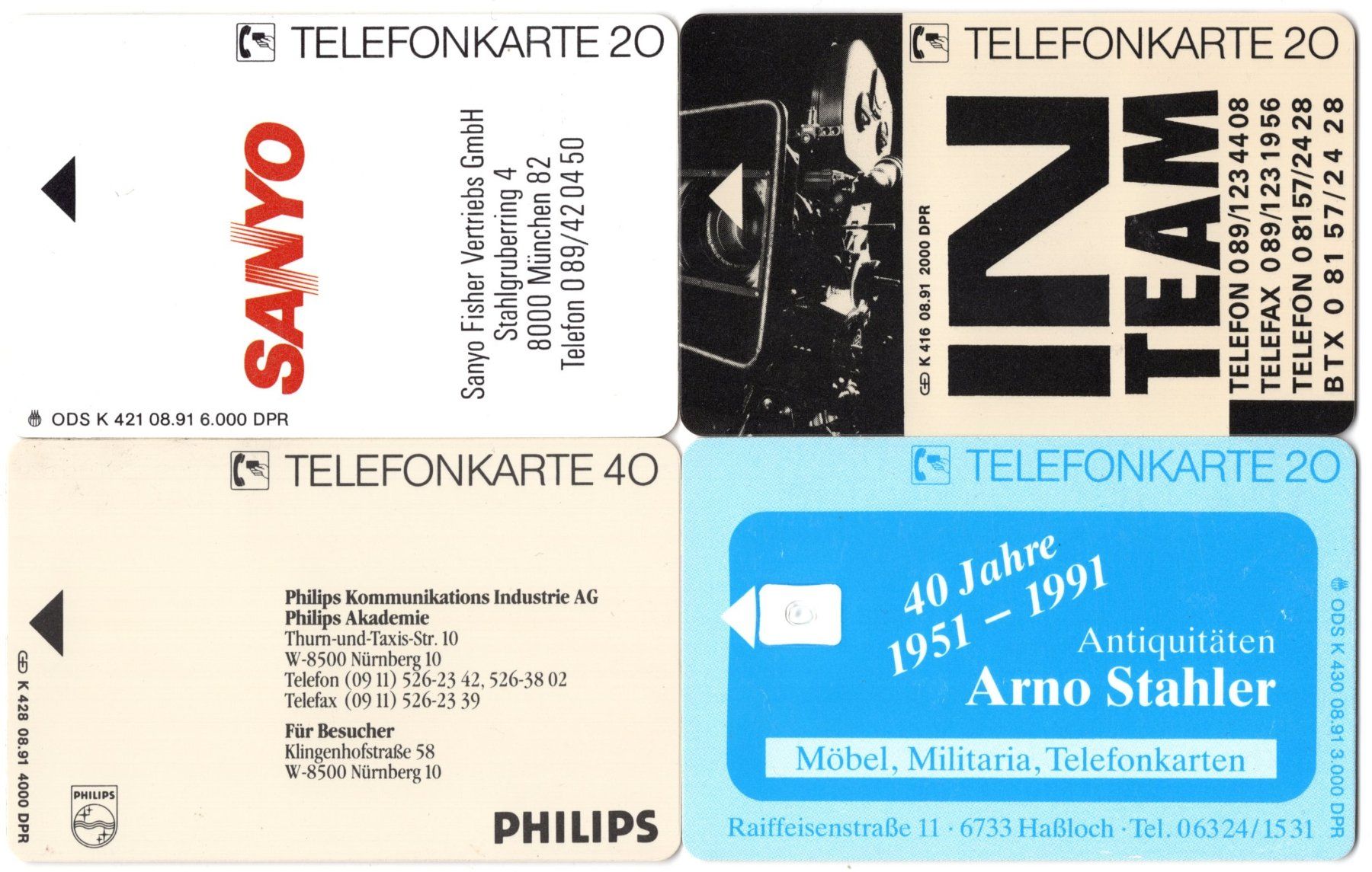 Schede telefoniche: 4 Telefonkarten Dummies aus Deutschland – Usato da Eglisau venduto da Chperfins 1