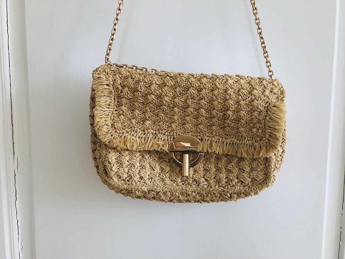 Vanessa Bruno Borse da donna: Vanessa Bruno Raffia Moon Bag Medium  – Nuovo (secondo la descrizione) da Stäfa venduto da loveforeverlove 2