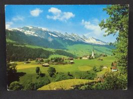 Wildhaus (SG) im Obertoggenburg, Blick gegen die Churfirsten