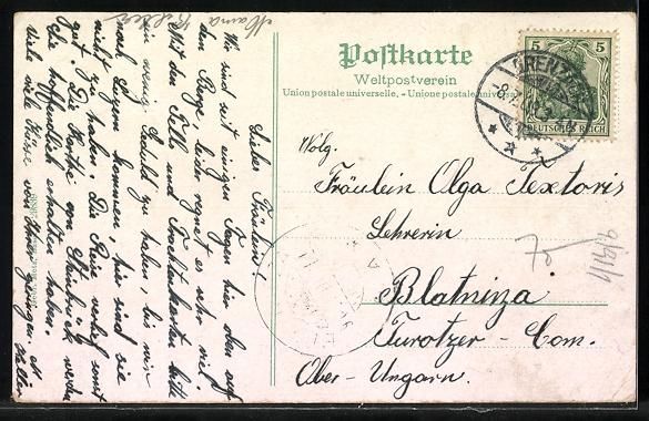 Ansichtskarten: AK Basel, St. Chrischona, 1909 – Gebraucht aus Berlin von bartko-reher 1