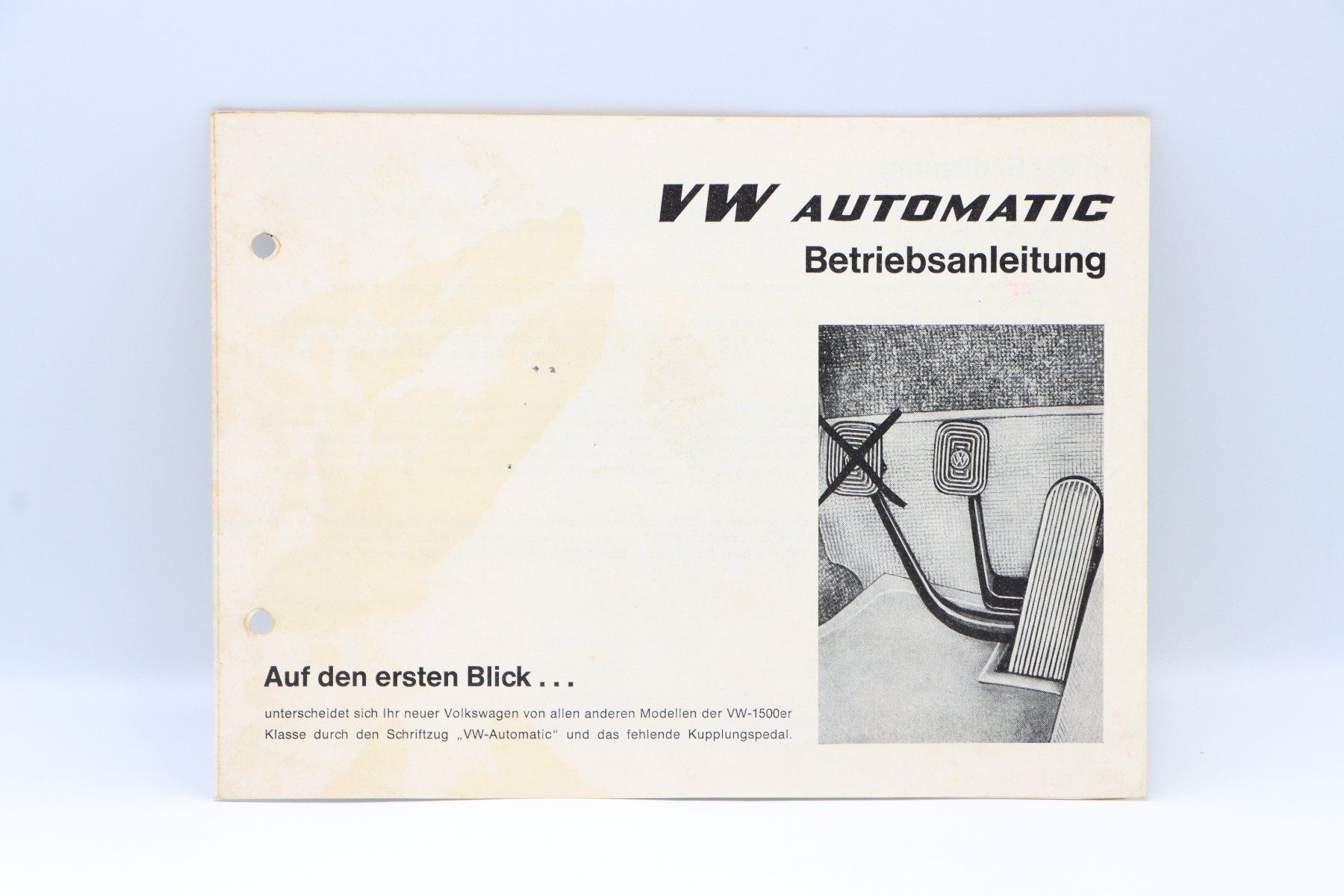 VW Documenti: VW Automatic Betriebsanleitung 1967 – Usato da Bühl b.Aarberg venduto da Collectorpassions