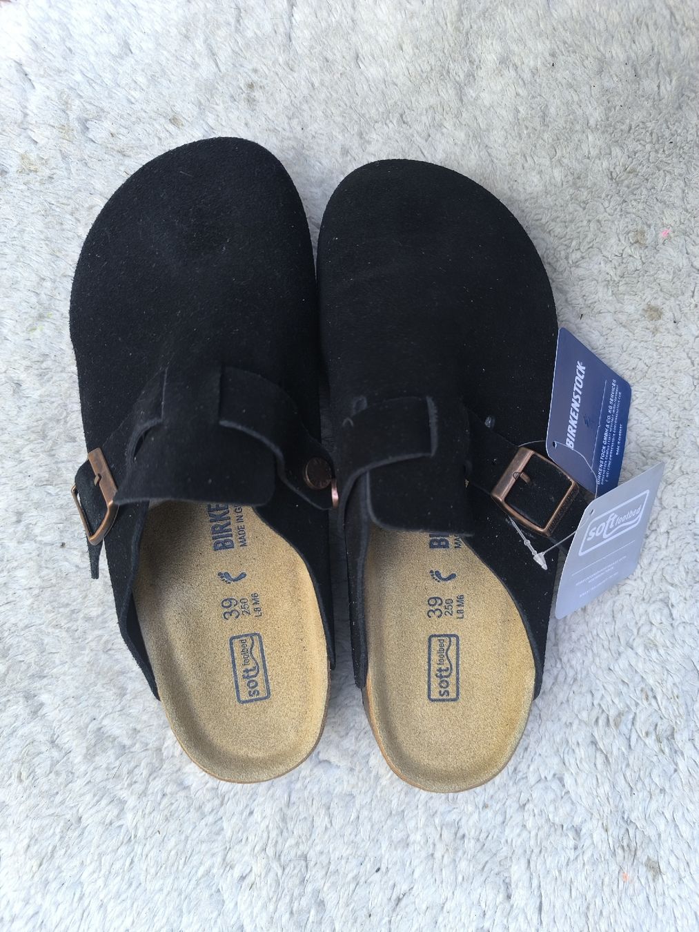 Birkenstock Scarpe da donna: Ungetragene Pantoletten / Mules / Clogs – Grösse 39 – Nuovo e nell'imballaggio originale da Péry venduto da 1000y. 2