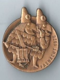 Basler Plaketten & Abzeichen: Fasnachtsplakette Basel, "Blaggedde" 1976 (Bronce) – Gebraucht aus Zürich von t24_de