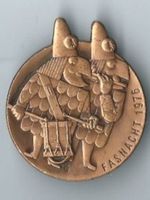 Fasnachtsplakette Basel, "Blaggedde" 1976 (Bronce)
