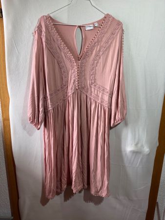 Rosa Kleid von Bodyflirt Gr. L 95% Viskose