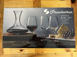 Paşabahçe Castle Weinset 7-teilig, Dekantierer Weinkaraffe