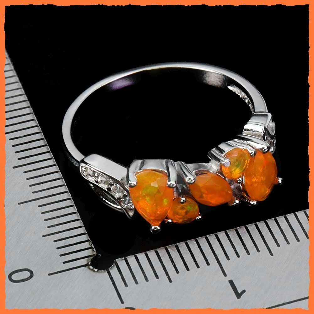 Anelli: ♛ Orange Feueropal 925 Silberring – Nuovo e nell'imballaggio originale da Oberglatt ZH venduto da Hot-Spot 2
