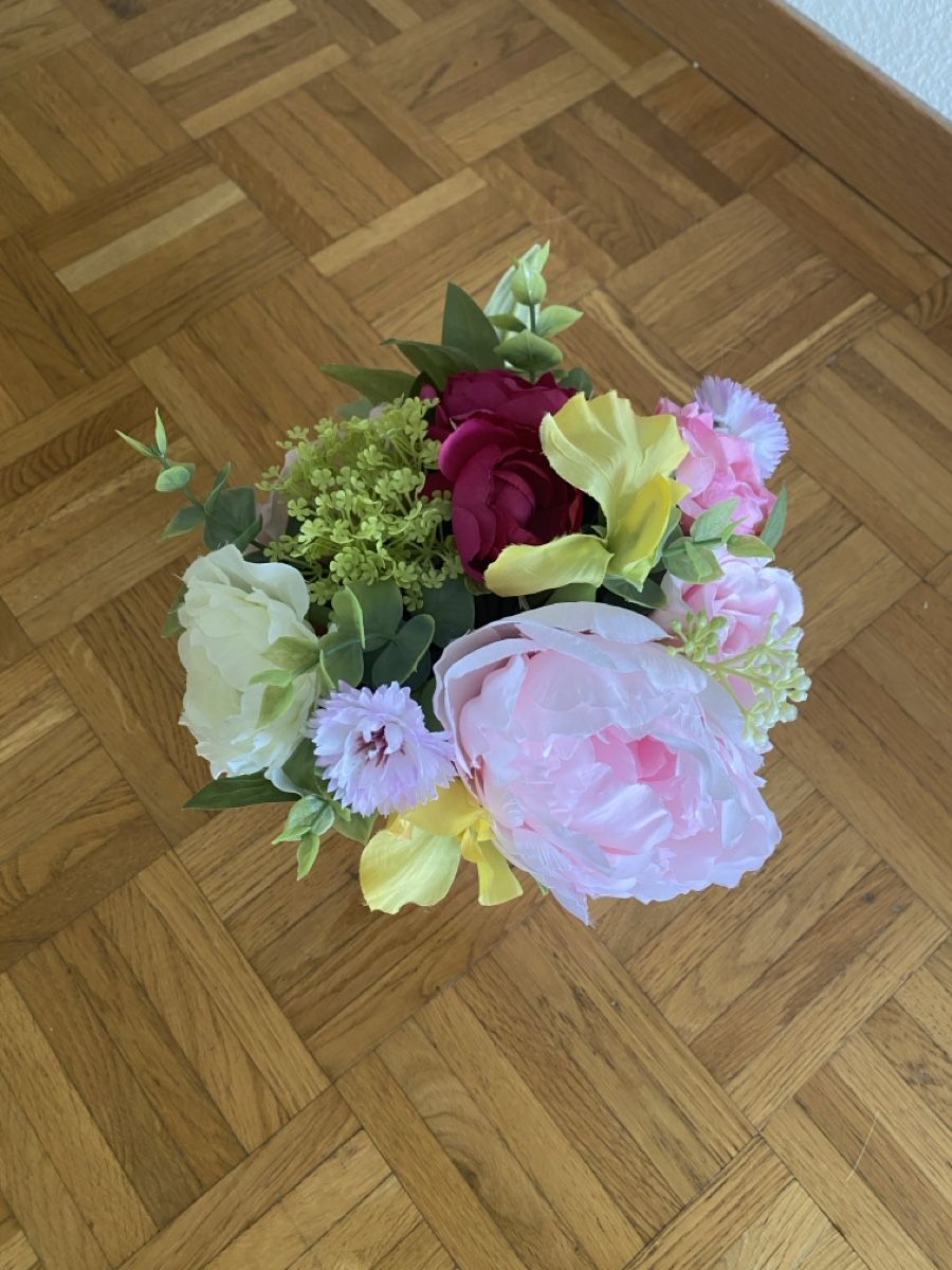 Piante & sementi: Rosa Blumentopf mit Kunstpflanzen – Usato da Neuenhof venduto da UrbanBags 3