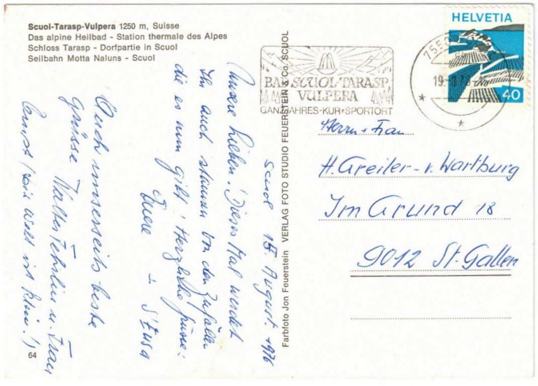 Cartoline postali: Scuol - 4 Bild AK – Usato da Binningen venduto da Mountainrider 1
