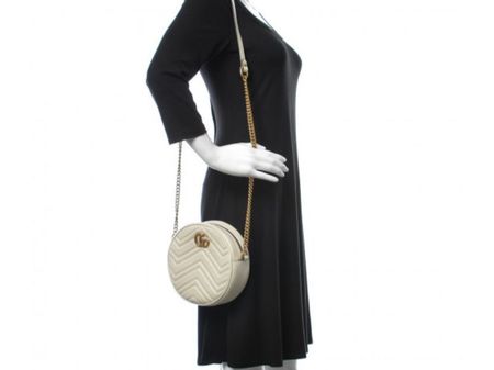 Gucci GG Marmont Mini Round Bag – Creme– Rarität im Full Set
