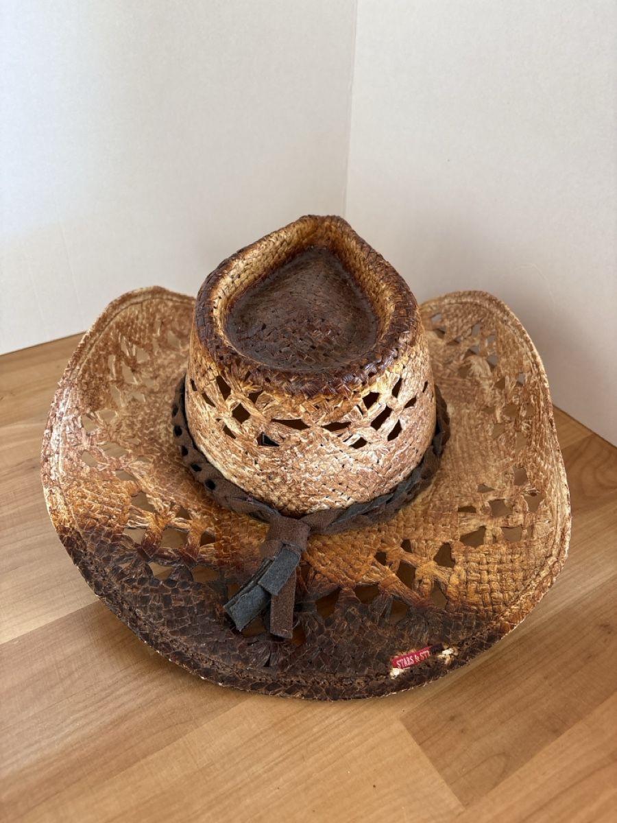 Copricapi, berretti & cappellini: Cowboy Strohhut von Stars & Stripes Gr. S – Nuovo (secondo la descrizione) da Rümlang venduto da euqinom16 2