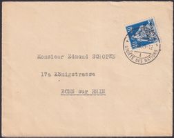 1922, SDN (DIII) Nr.8 auf BRIEF von GENF nach Bonn, Kat: 150