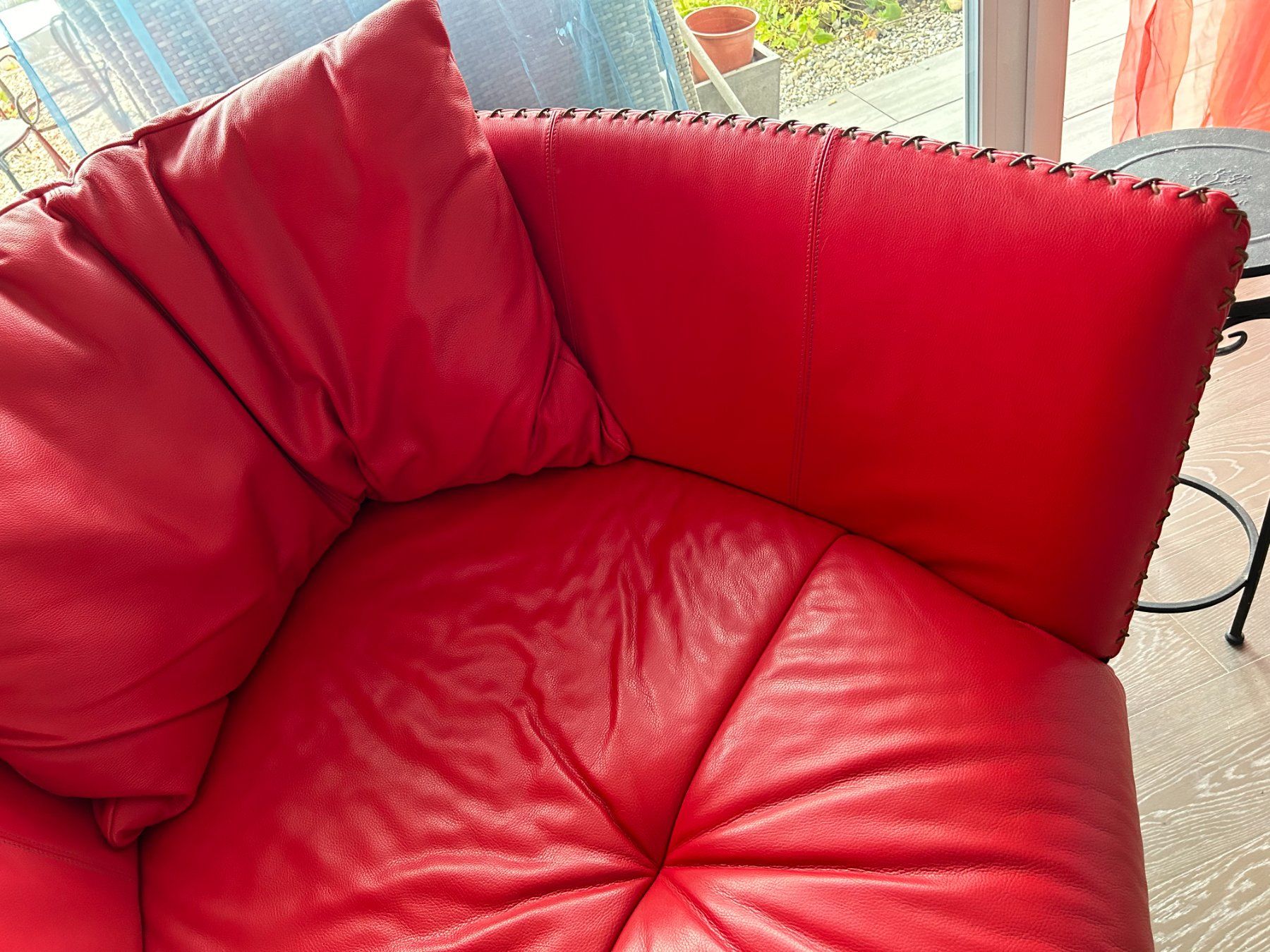 De Sede Sofas: Sofa De Sede DS102 Shell rot Leder Mathias Hoffmann – D'occasion à Dottikon par beni1204 4