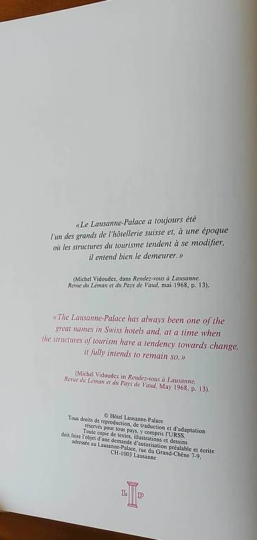 Libri: Lausanne Palace 75 ans – Usato da Pully venduto da Dede1958 3