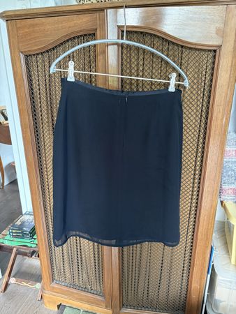 Black Straight Cocktail Skirt