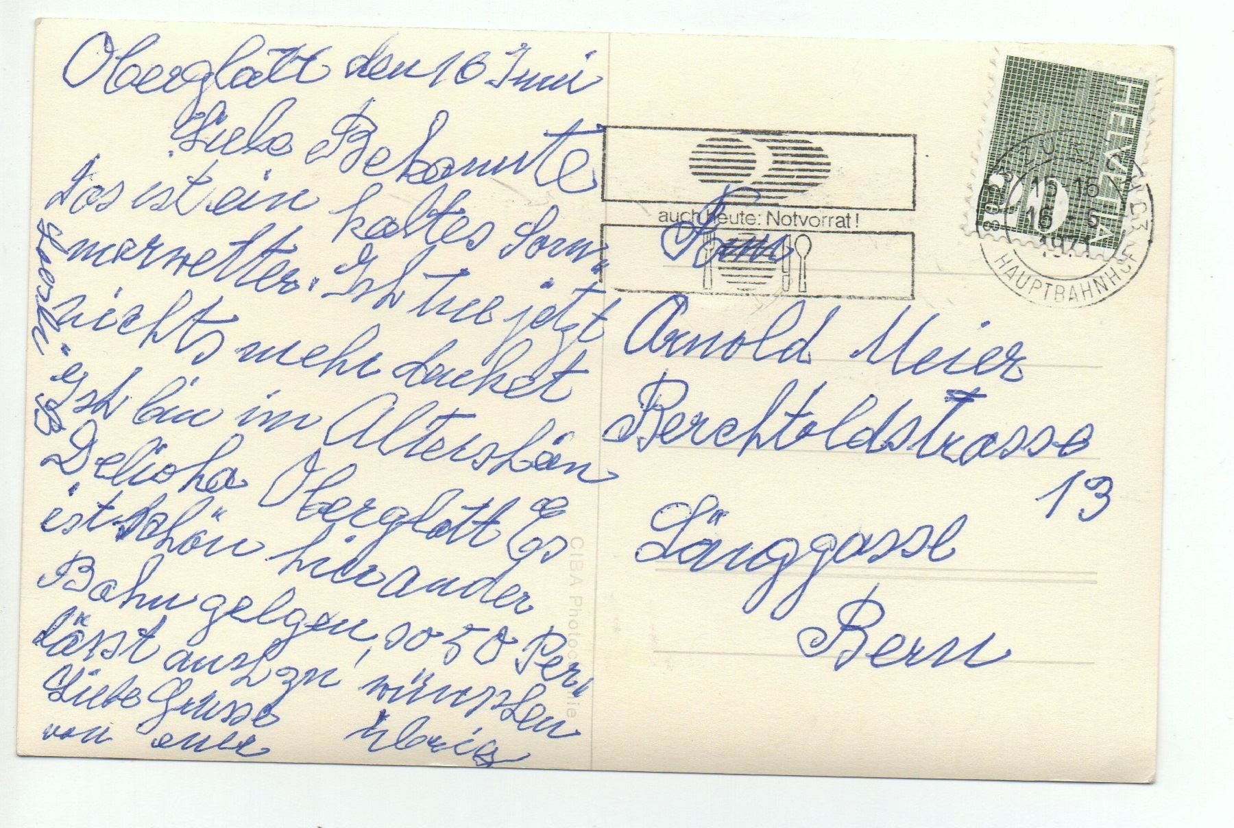 Cartoline postali: OBERGLATT – Usato da Jona venduto da philajona 1