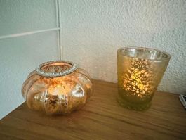 2 Wunderschöne Bauersilber Teelichter NEU Loberon