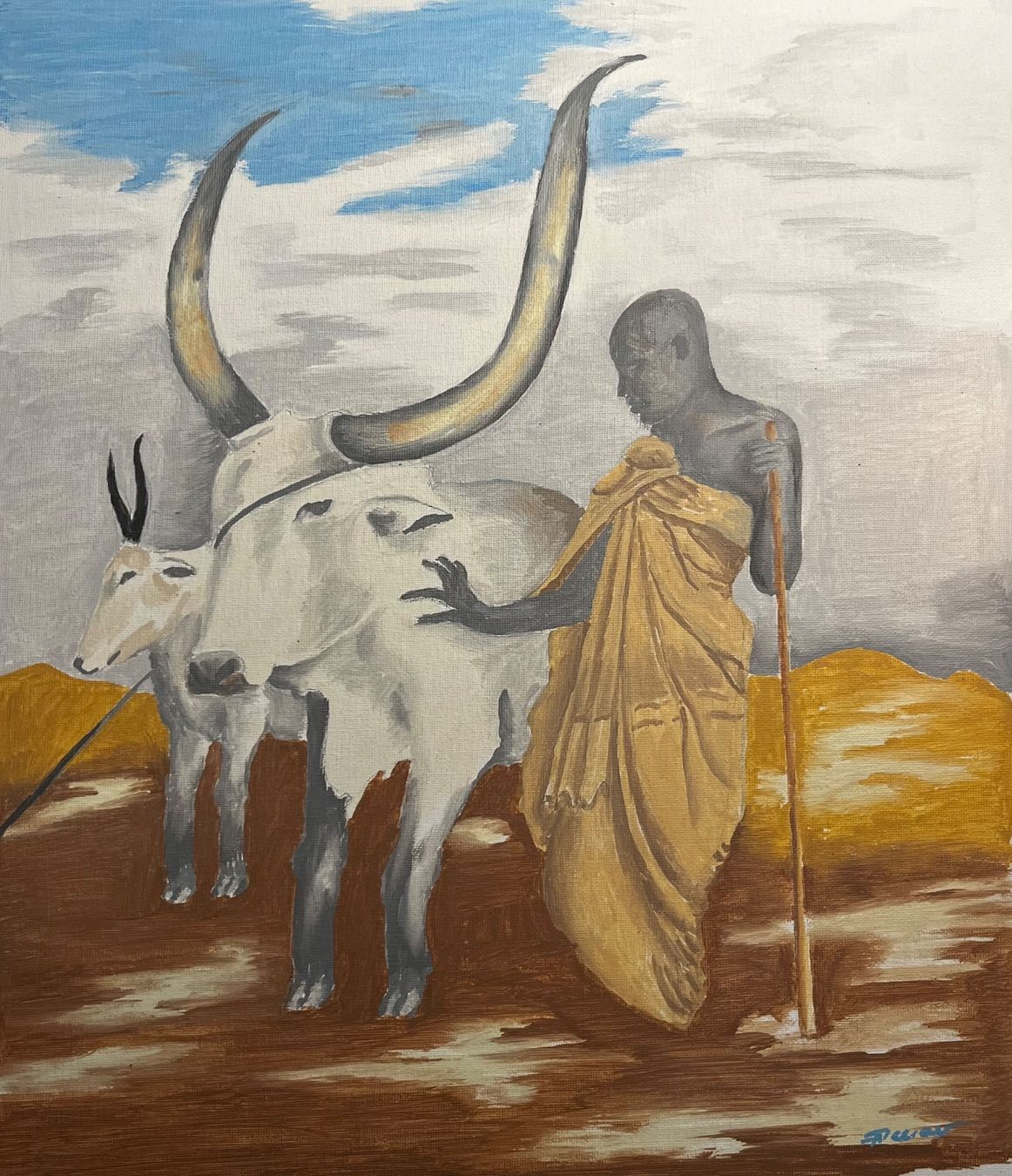 Dipinti: Gemälde Dinka-Sippe Sudan – Usato da Zürich venduto da malaca