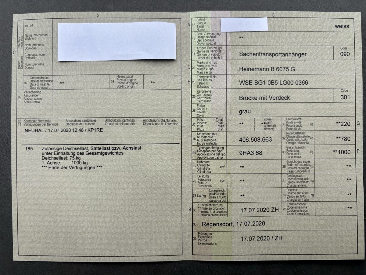 Heinemann Rimorchi: Transportanhänger mit Verdeck – Usato da Dielsdorf venduto da ASTIL80 6
